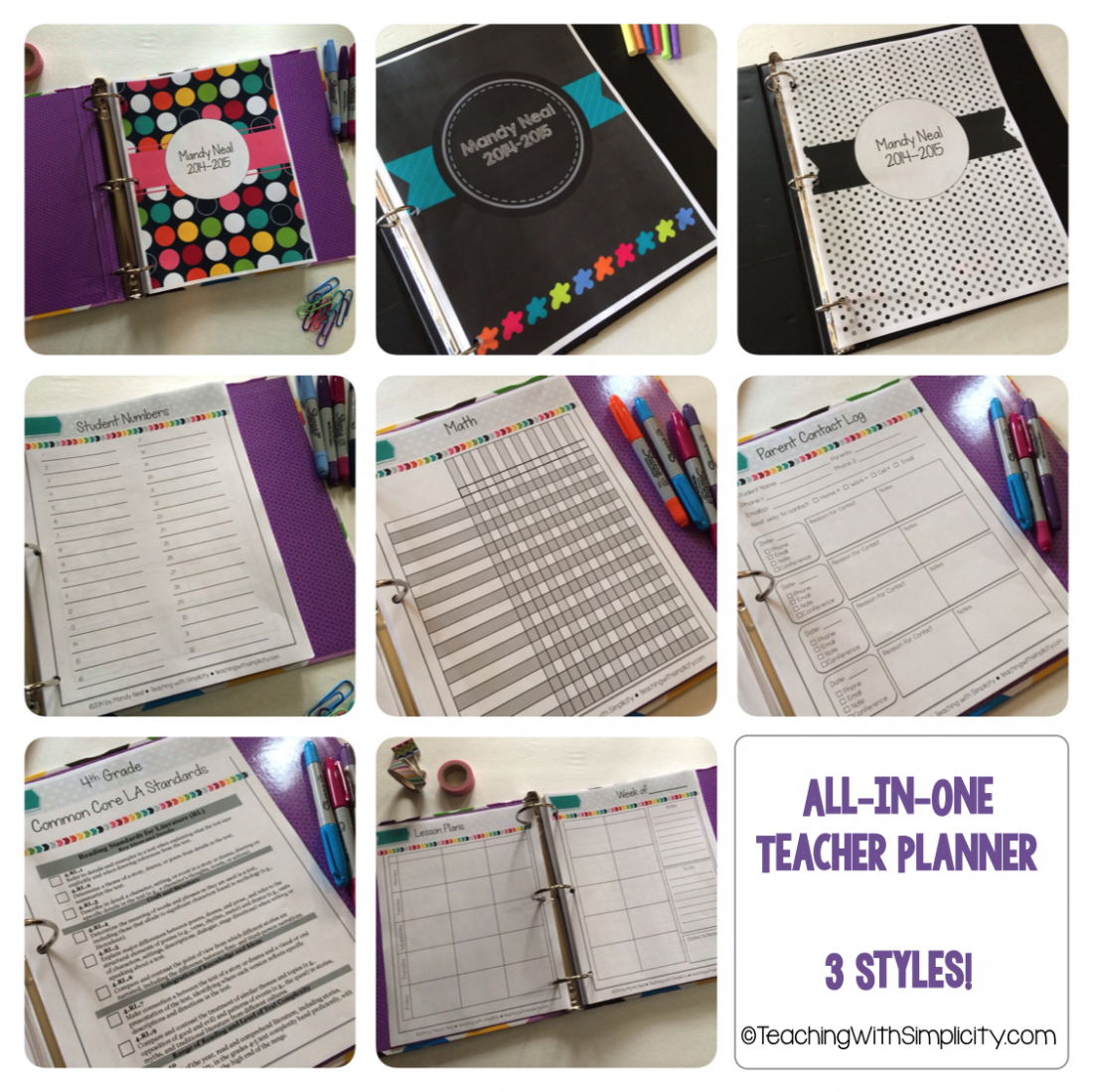 All-in-One Teacher Planner - Teaching With Simplicity