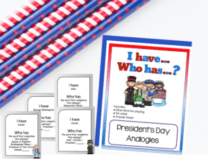 Free elementary activities for President's Day