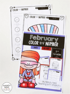 3rd Grade February Color Number