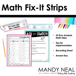 Math error analysis for 3rd and 4th grade