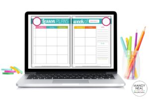 Digital teacher planner with updates for life