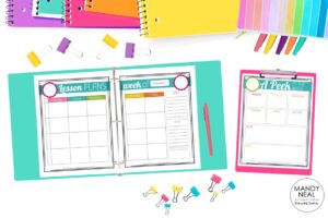 Printable teacher planner with updates for life
