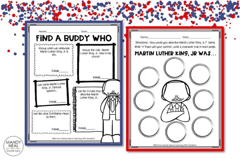 Free Martin Luther King activities