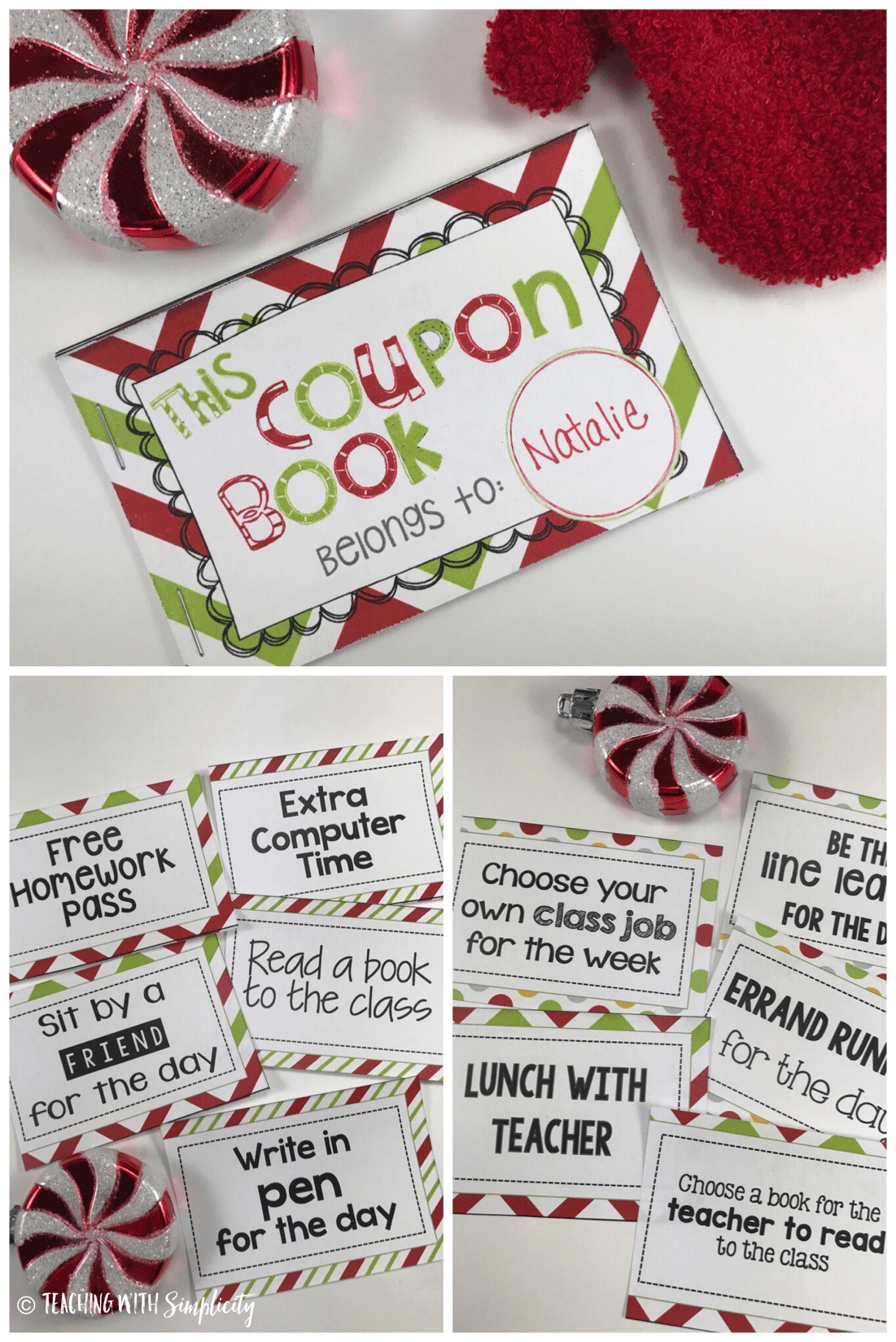 Christmas coupon book collage