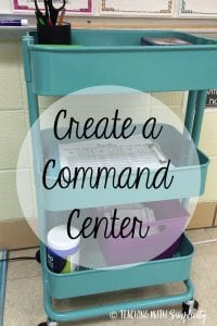 Command center in cursive letters