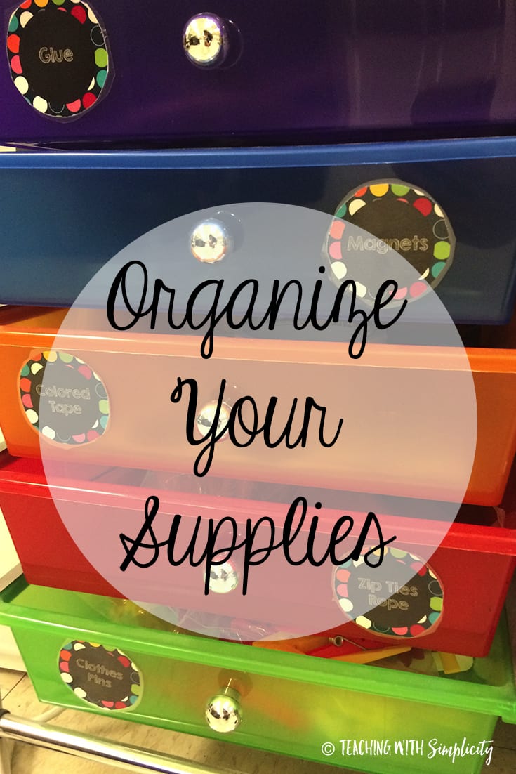 , Organize Your Supplies
