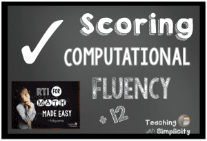 scoring computational fluency