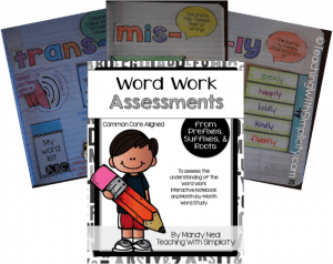 Word Work Assessments teaching resource - Prefixes, Suffixes, Roots