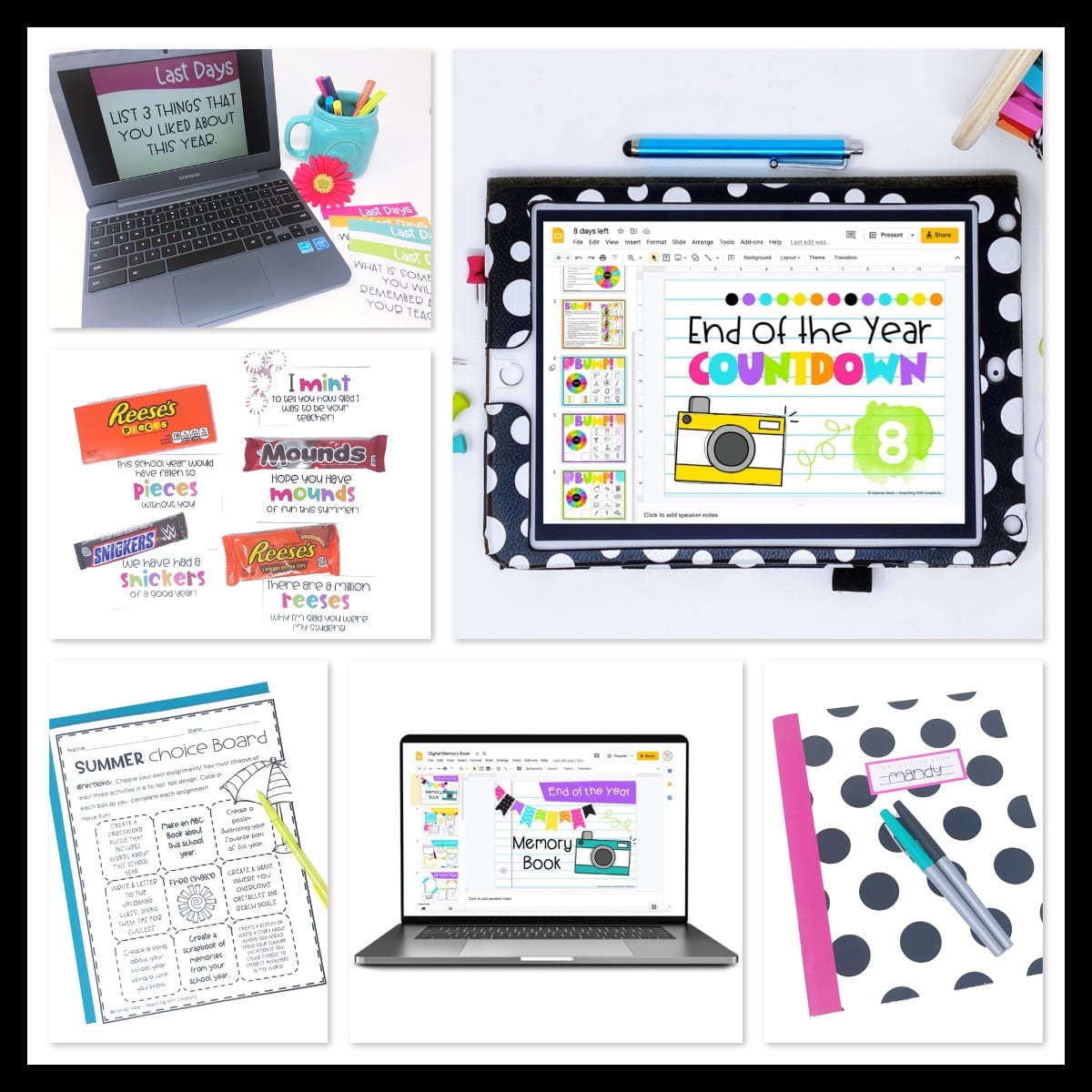 End of the year activities, freebies, and gift ideas for students