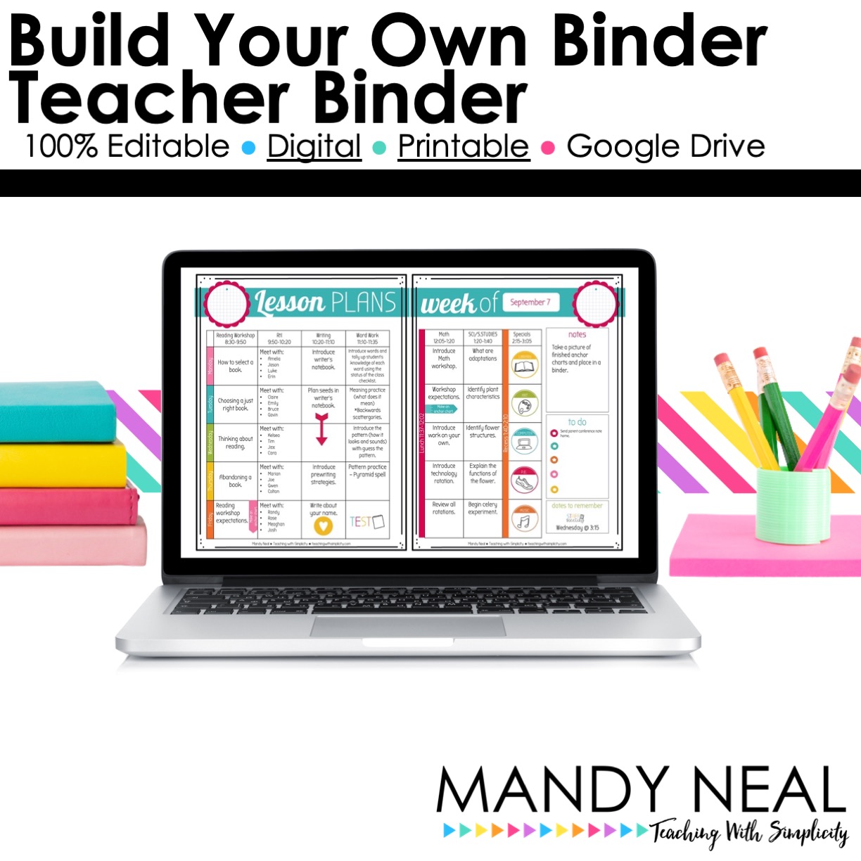Build your own binder from Mandy Neal at Teaching With Simplicity